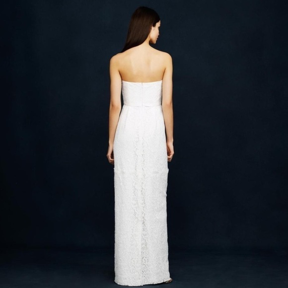 J.Crew Ivory Lace Eyelash Feminine Wedding Dress - Picture 2 of 8